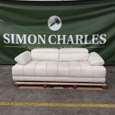 DESIGNER 3 SEATER LEATHER SOFA