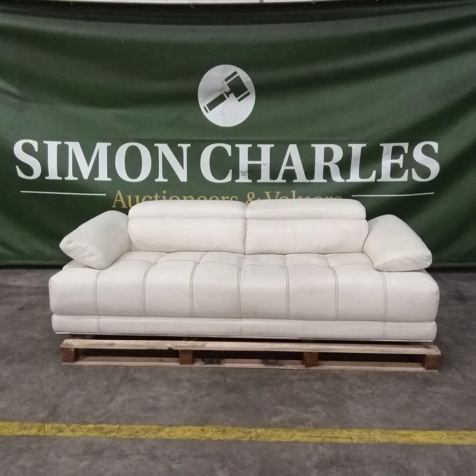 DESIGNER 3 SEATER LEATHER SOFA