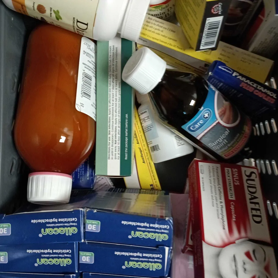 APPROXIAMTELY 15 ASSORTED HEALTH PRODUCTS TO INCLUDE SUDAFED, DIABEC, PEPTAC LIQUID ETC