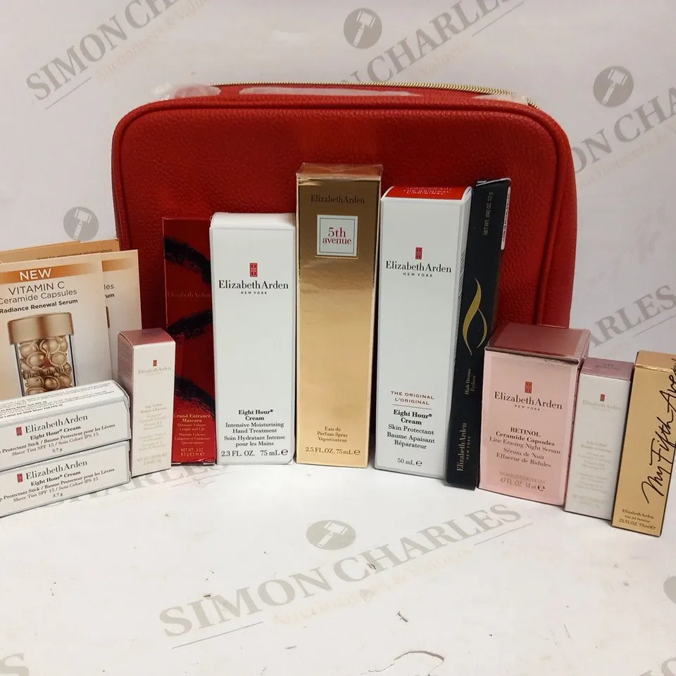 ELIZABETH ARDEN 13 PIECE GIFT SET WITH COSMETICS BAG