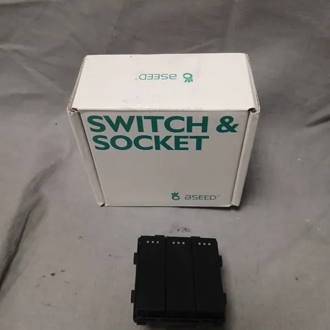 BSEED SWITCH & SOCKET 3-GANG MODULE – BLACK 