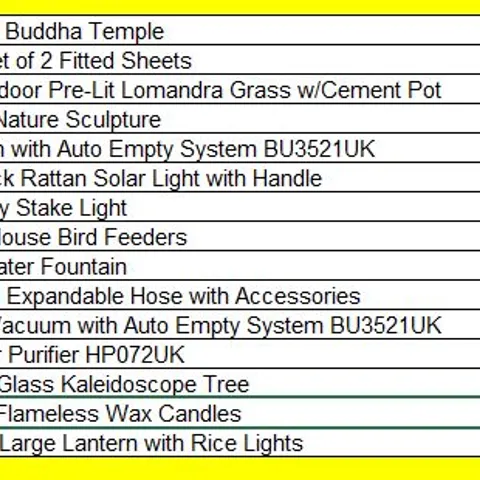PALLET OF APPROXIMATELY 15 ASSORTED HOUSEHOLD AND GARDEN PRODUCTS TO INCLUDE;
