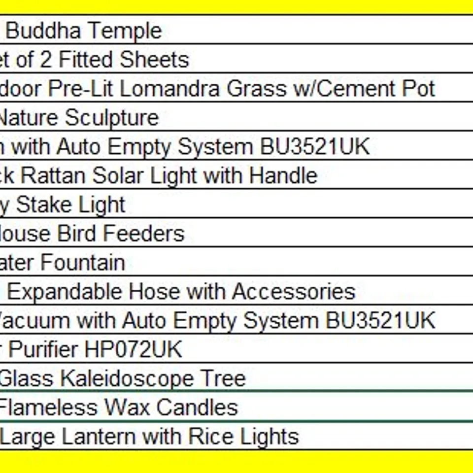 PALLET OF APPROXIMATELY 15 ASSORTED HOUSEHOLD AND GARDEN PRODUCTS TO INCLUDE;