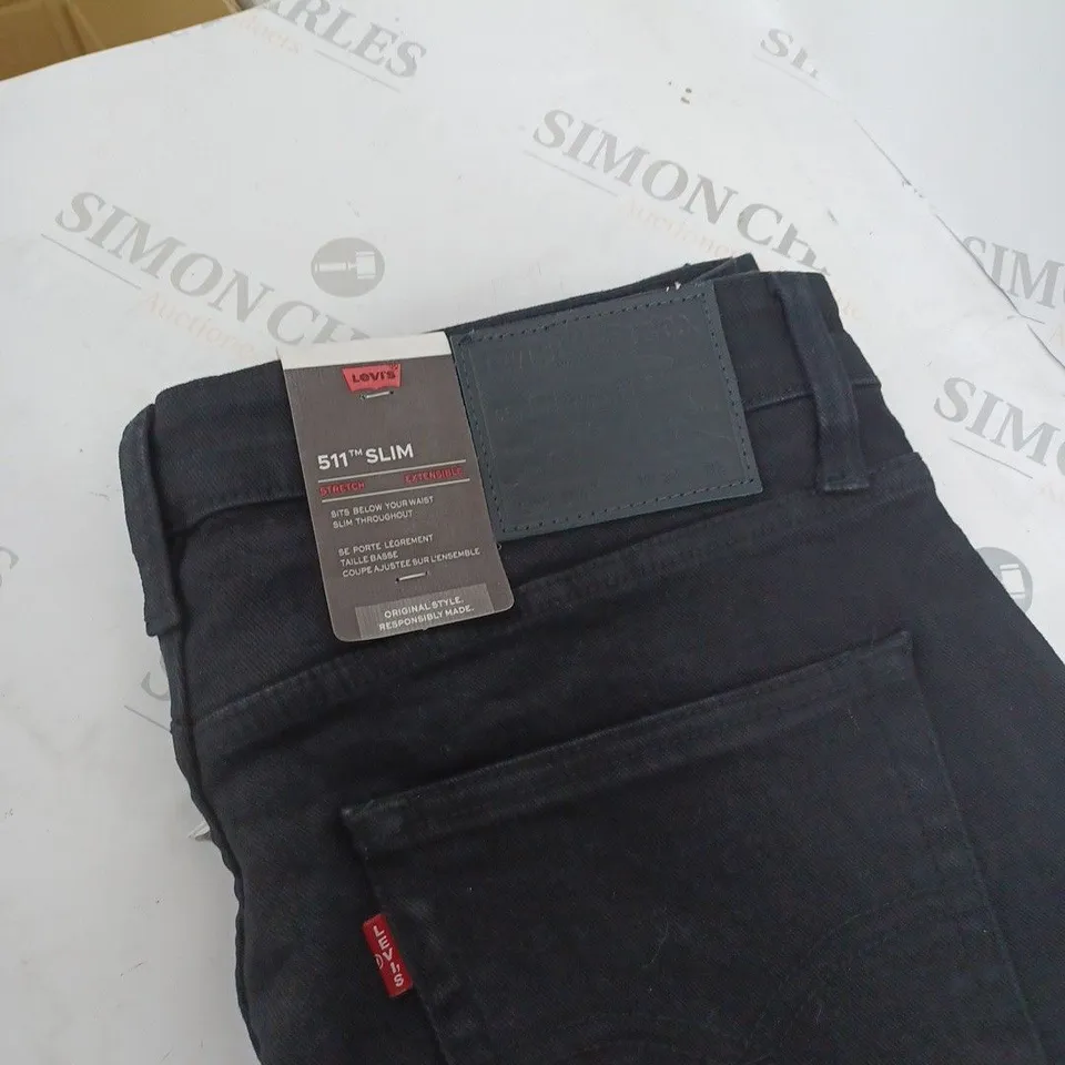 LEVI JEANS BLACK 511 SLIM 34X32 