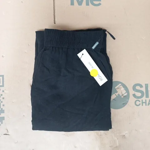 ROMAN PETITE LINEN MIX TROUSERS IN BLACK SIZE 10