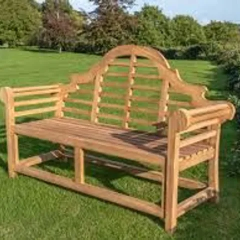BOXED LUTYENS TEAK BENCH 3 SEATER