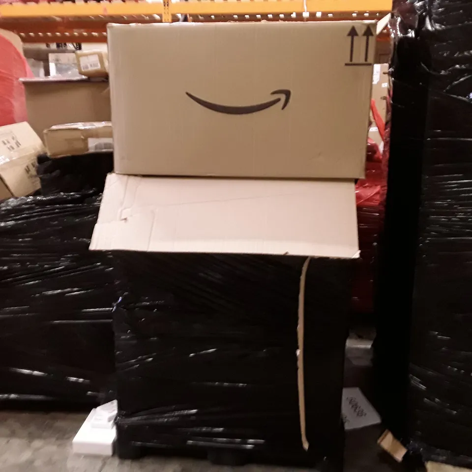 PALLET TO CONTAIN AN ASSORTMENT OF HOUSEHOLD ITEMS TO INCLUDE WATER BOTTLES, KIDS TOYS, FACIAL CLEANING BRUSHES AND STORAGE BOXES ECT