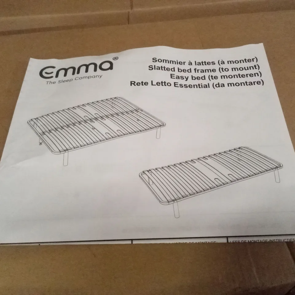 BRAND NEW BOXED EMMA SLATTED BED FRAME - 135 X 190 DOUBLE (1 BOX)