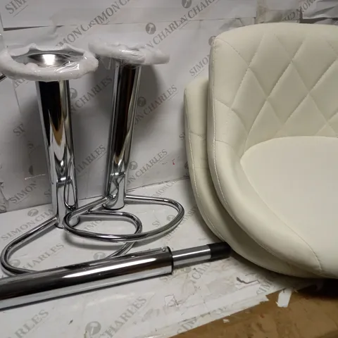 2 SETS OF CREAM DINING CHAIRS