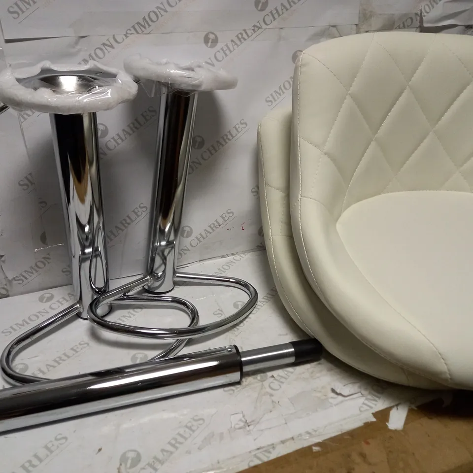 2 SETS OF CREAM DINING CHAIRS 