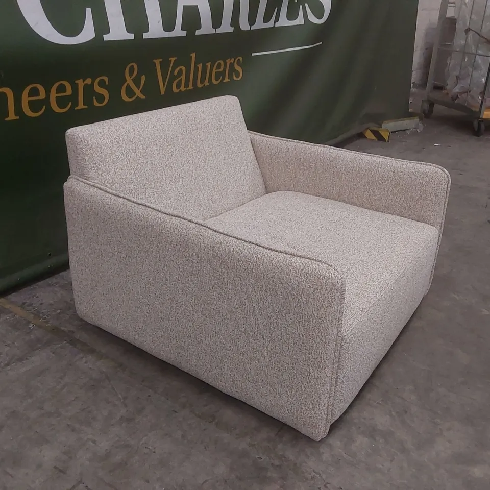 QUALITY DESIGNER FABRIC UPHOLSTERED ARMCHAIR