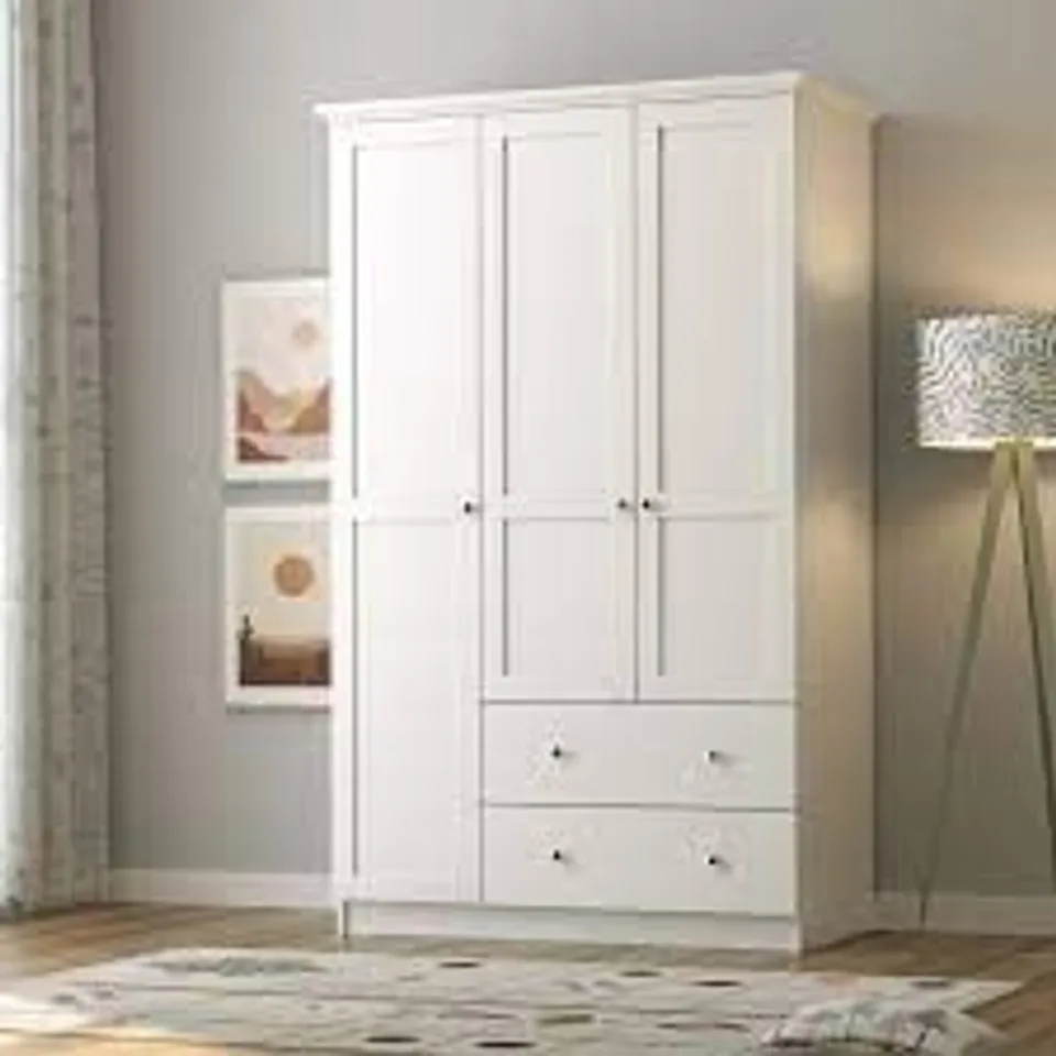 BOXED PENNSPORT 3 DOOR WARDROBE (3 BOXES)