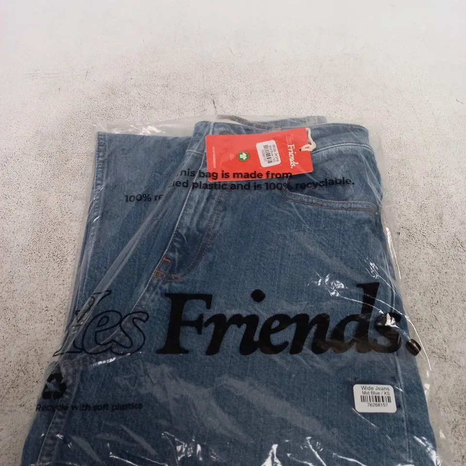FRIENDS WIDE JEANS – MID BLUE DENIM, XS