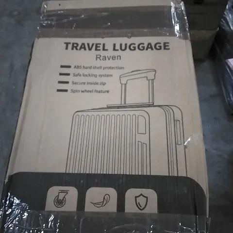 BOXED LUGG LIGHTWEIGHT TRAVEL LUGGAGE CASE - RAVEN 