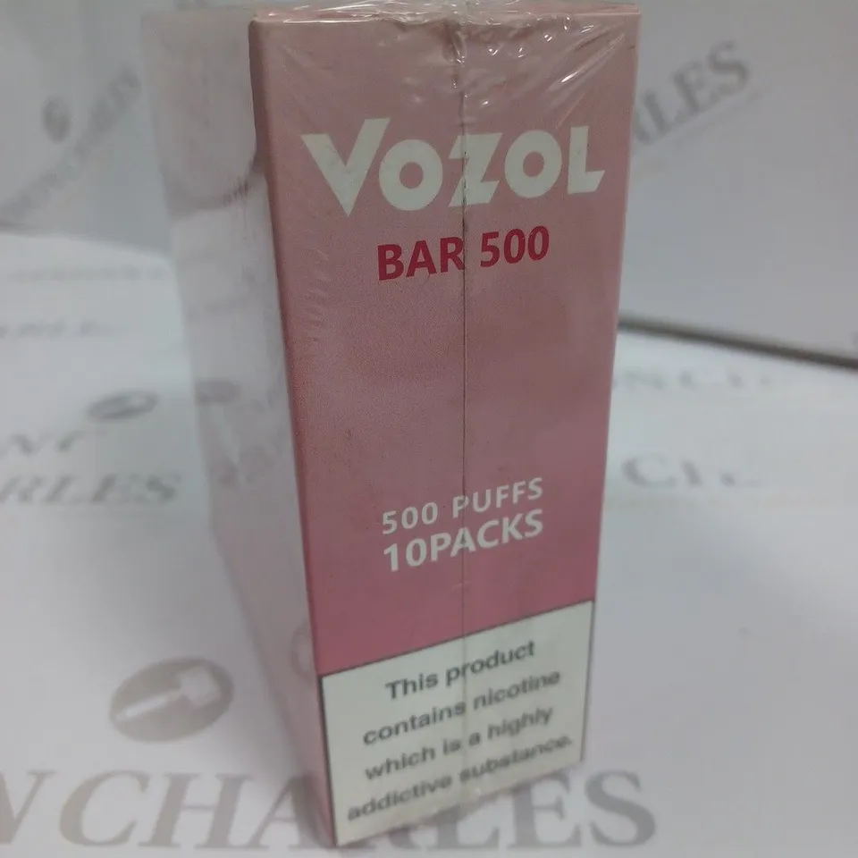 SEALED 10-PACK OF VOZOL BARR 500 E-CIGARETTES - LYCHEE ICE