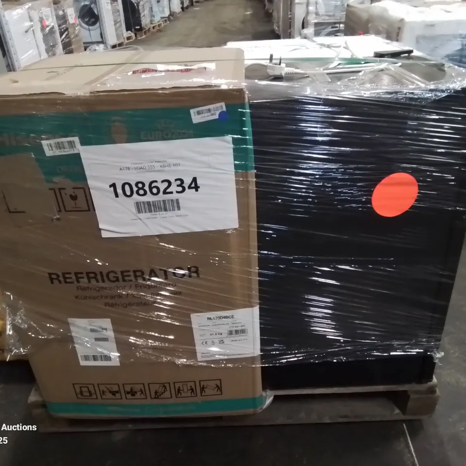 PALLET OF APPROXIMATELY 4 UNPROCESSED RAW RETURN WHITE GOODS TO INCLUDE;