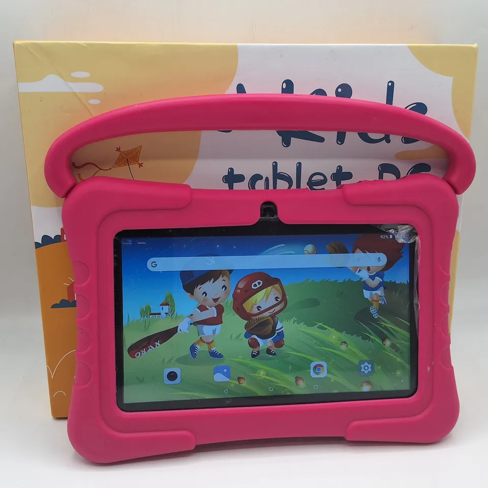 BOXED KIDS 4GB + 64GB TABLET PC WITH PROTECTIVE PINK CASE