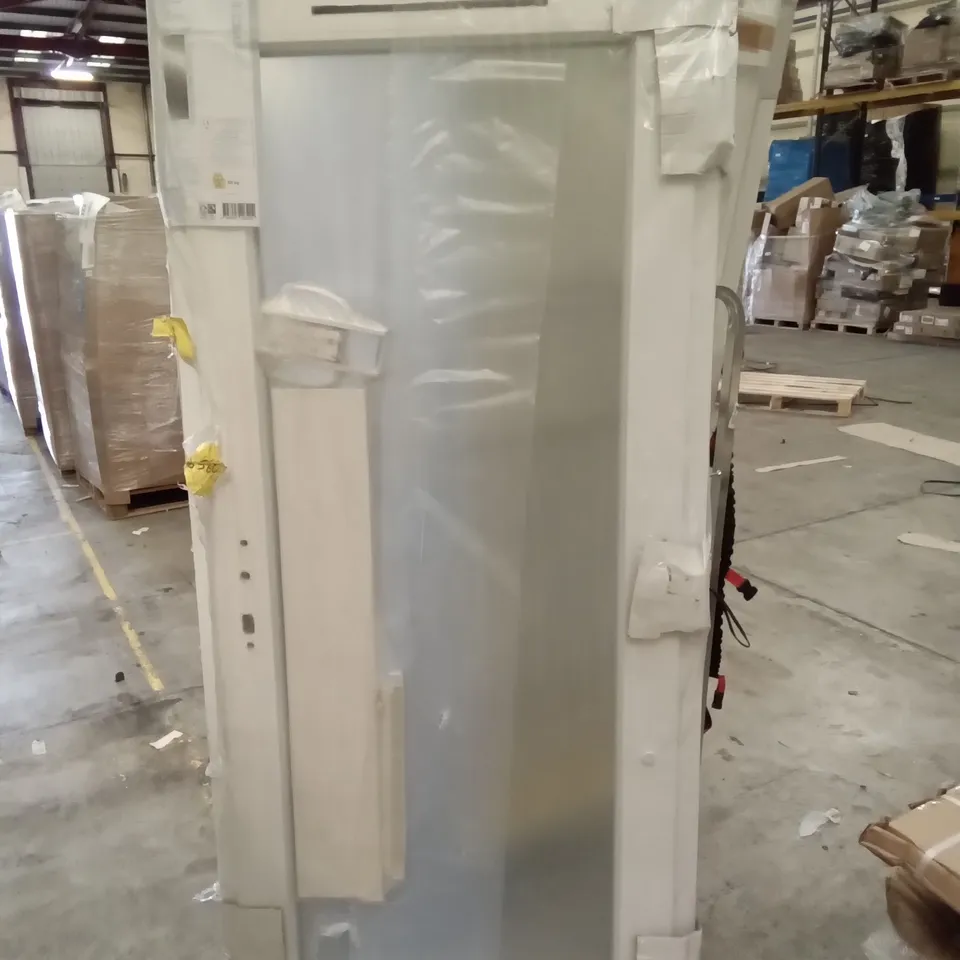 PACKAGED 2050 X 930MM PVCU FULL GLAZED CLEAR BACK DOOR LEFT HAND OPENING 