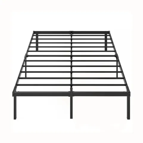 BOXED NIKKHAR MODERN METAL PLATFORM BED WITH HEAVY DUTY STEEL SLAT SUPPORT - SIZE UNSPECIFIED