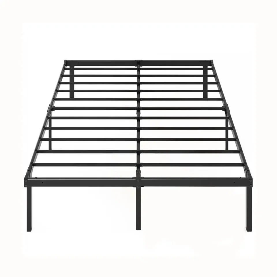 BOXED NIKKHAR MODERN METAL PLATFORM BED WITH HEAVY DUTY STEEL SLAT SUPPORT - SIZE UNSPECIFIED 