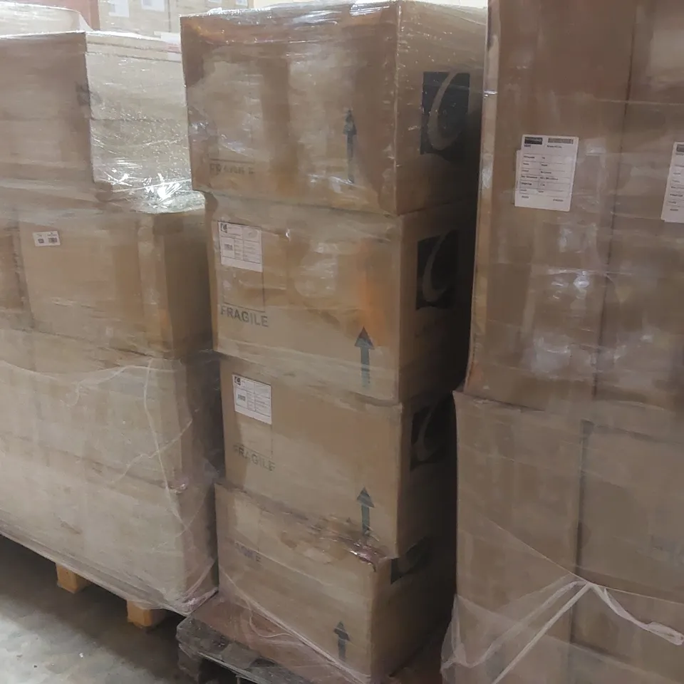 PALLET CONTAINING A LARGE QUANTITY OF ASSORTED BATHROOM FURNITURE PARTS INCLUDING: SAVENA SINGLE DRAWER VANITY BASES