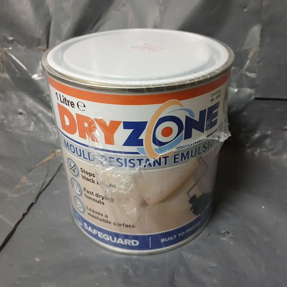 SAFEGUARD DRYZONE MOULD RESISTANT EMULSION PAINT IN MAGNOLIA (1L) - COLLECTION ONLY