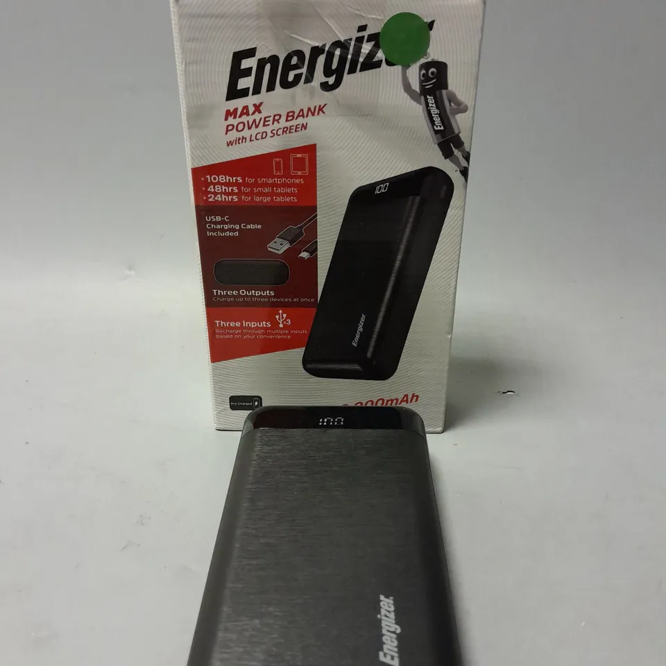 BOXED ENERGIZER 30,000MAH POWER BANK IN BLACK