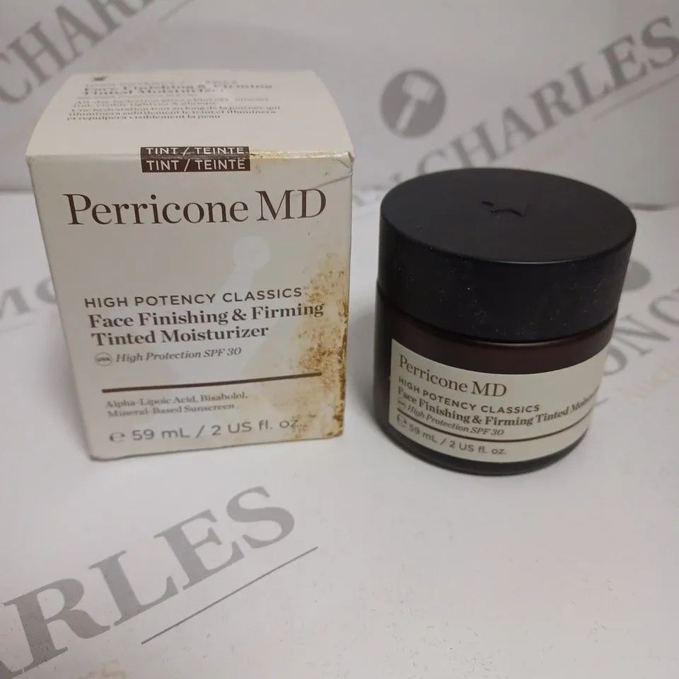 BOXED PERRICONE MD 2OZ HIGH POTENCY CLASSICS FACE FINISHING & FIRMING TINTED MOISTURISER 