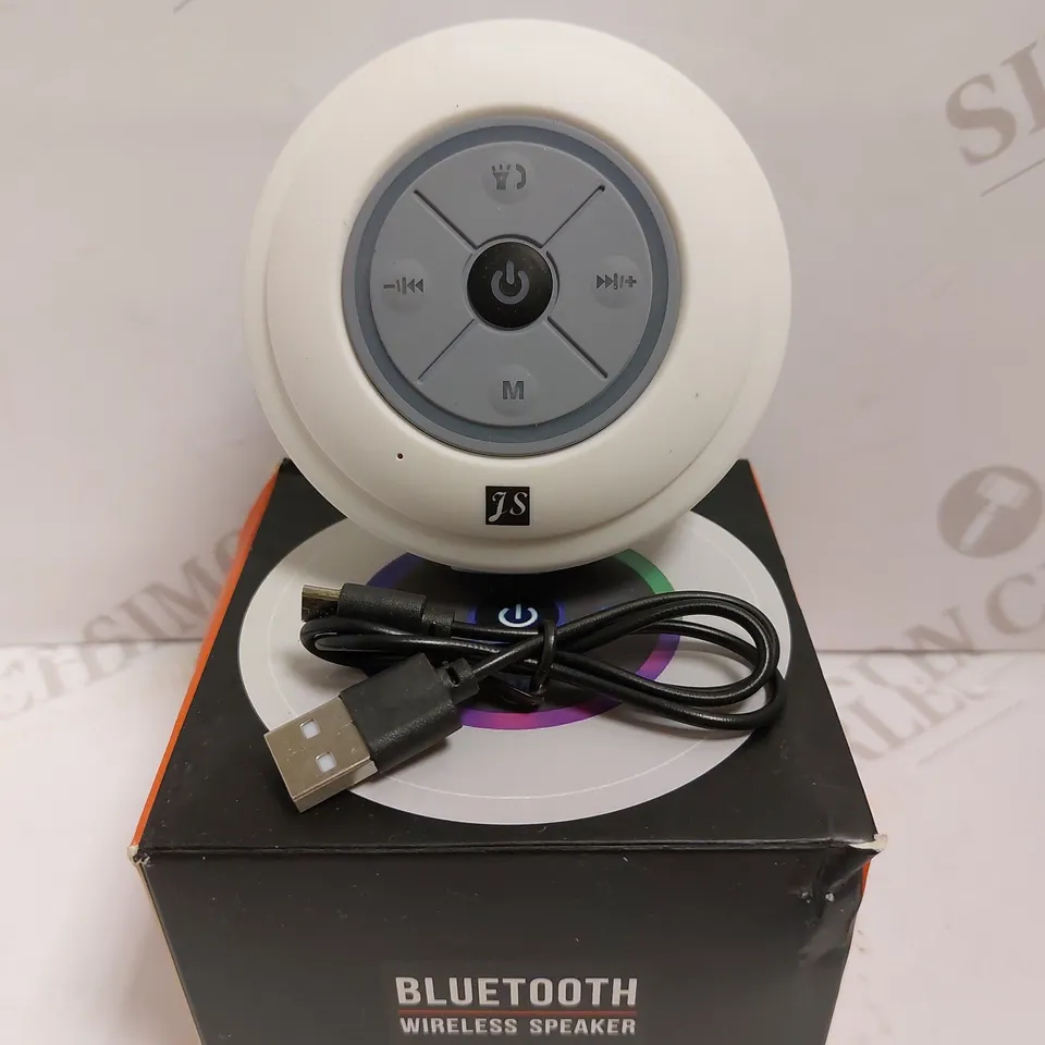 BOXED JUSTOP WATER RESISTANT WIRELESS SPEAKER - WHITE