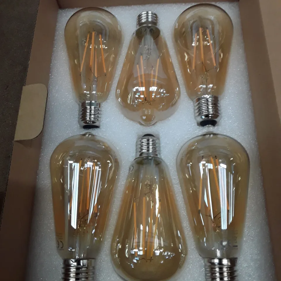 BOX CONTAINING APPROXIMATELY 8 SETS OF 6 LED ENERGY SAVING BULBS