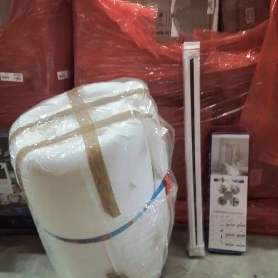 PALLET OF ASSORTED HOUSEHOLD GOODS AND PRODUCTS TO INCLUDE;MATTRESS,CLOTHES AIRER,ROLLER BLINDS 