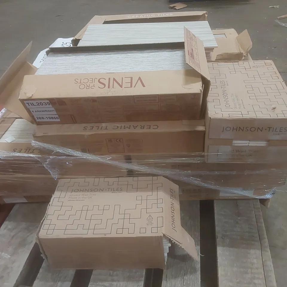 PALLET TO CONTAIN A LARGE ASSORTMENT OF JOHNSON TILES