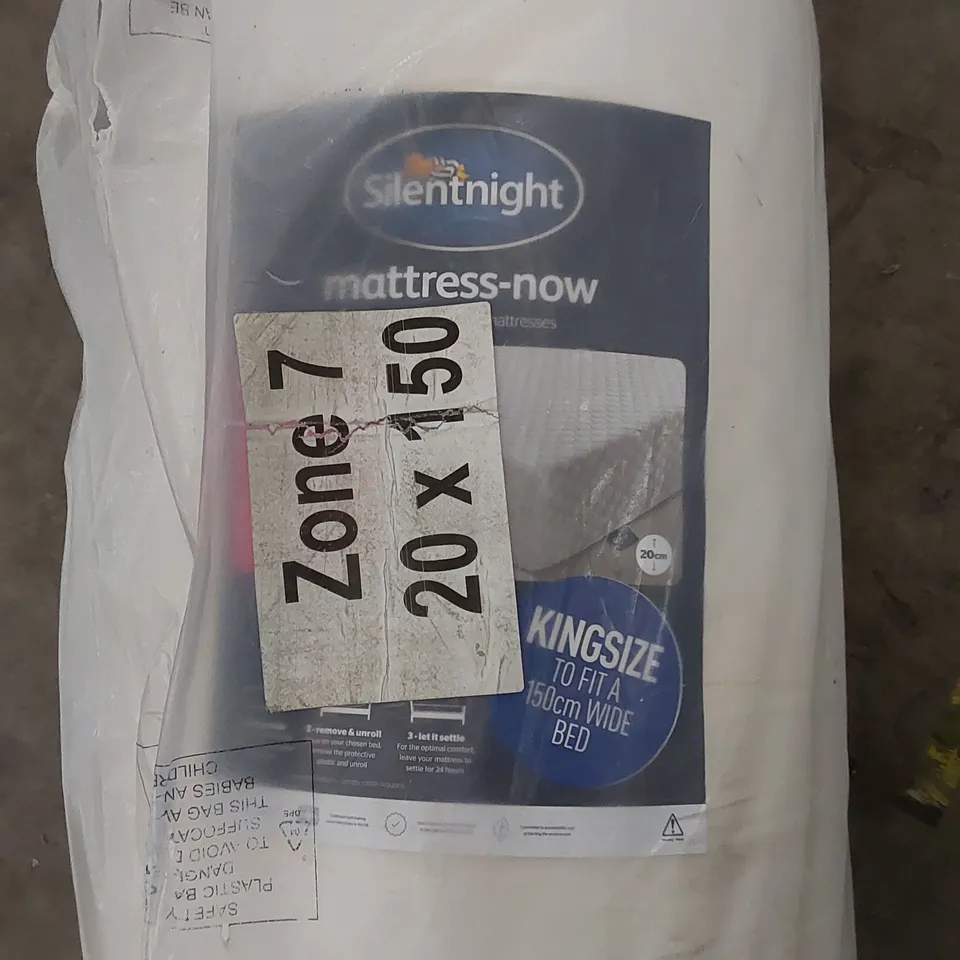 QUALITY BAGGED SILENTNIGHT ROLLED FOAM KING SIZED MATTRESS 