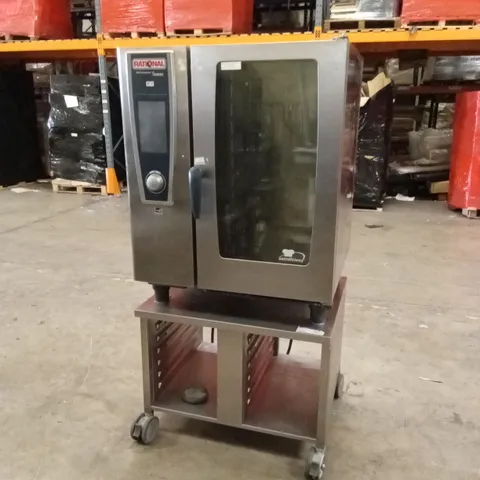 RATIONAL SCC WE101 COMMERCIAL COMBI OVEN ON MOBILE TROLLEY BASE