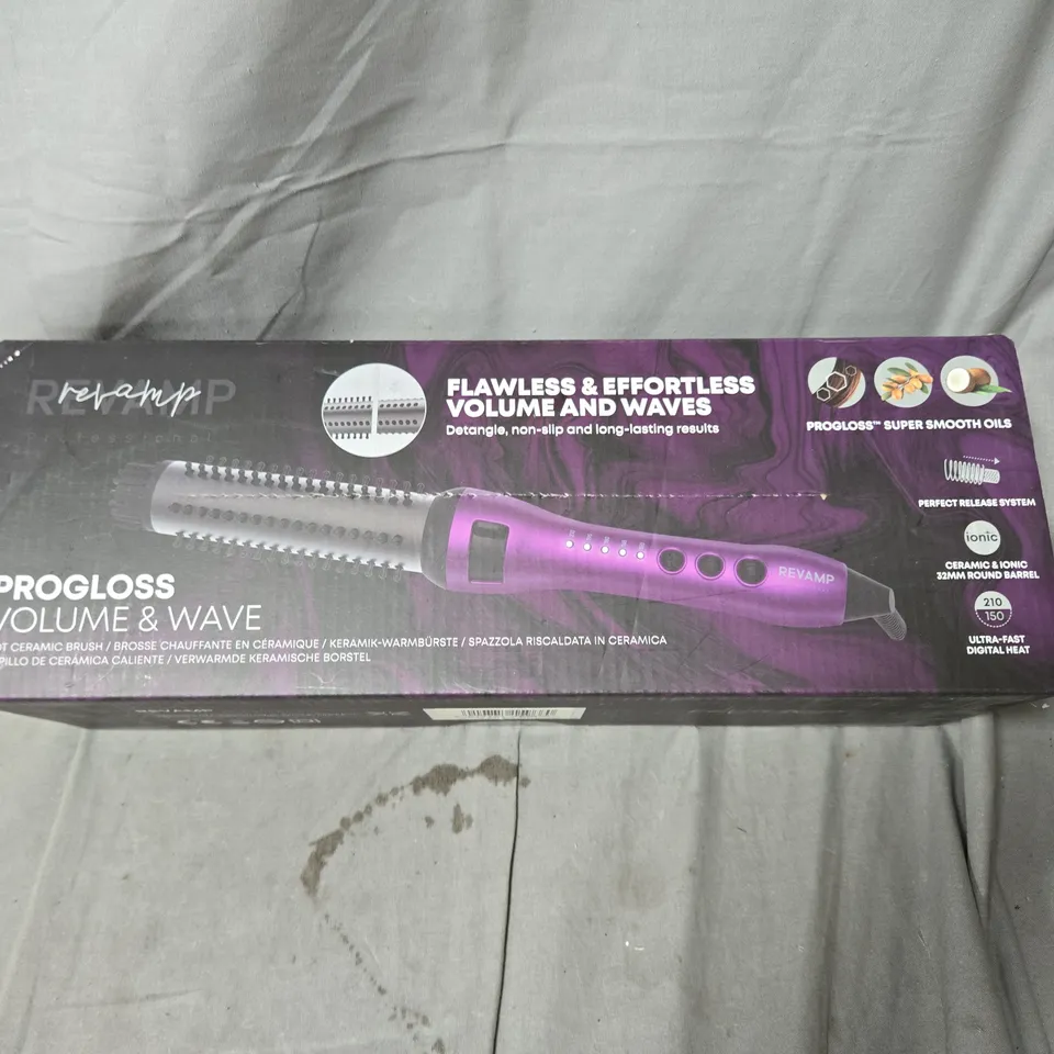 REVAMP PROGLOSS VOLUME & WAVE HOT CERAMIC BRUSH – BOXED 