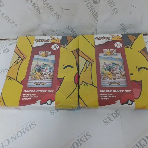 2X POKEMON SINGLE DUVET SET 