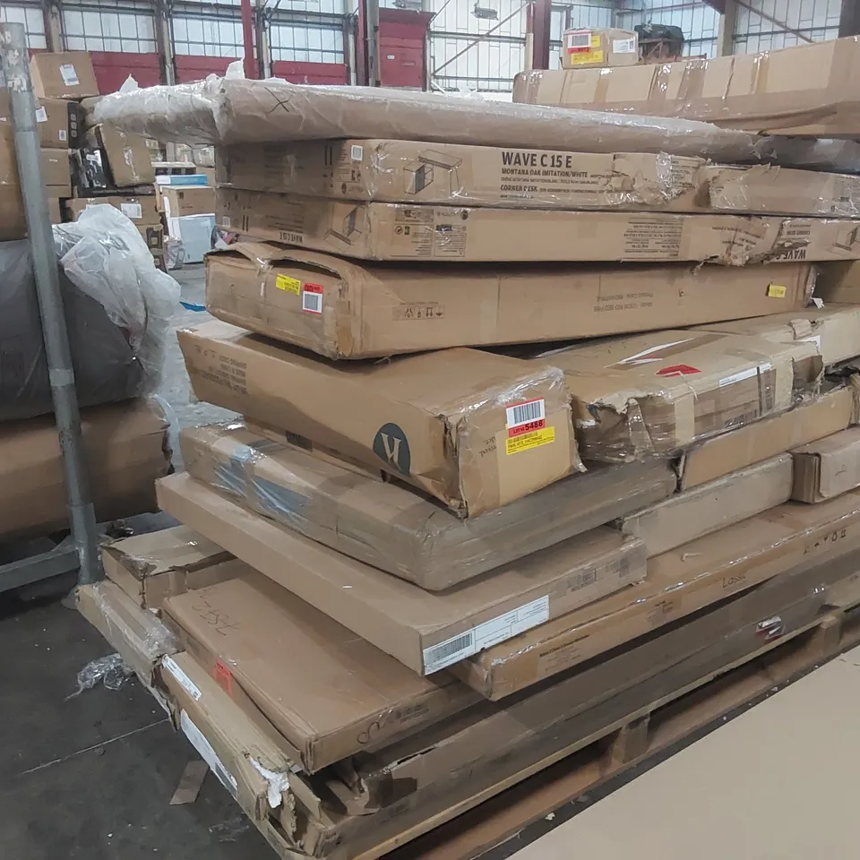 PALLET CONTAINING A LARGE QUANTITY OF ASSORTED FURNITURE PARTS ECT