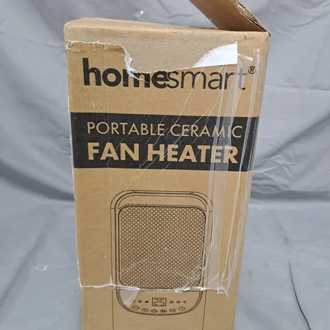 HOMESMART PORTABLE CERAMIC FAN HEATER – WHITE, BOXED