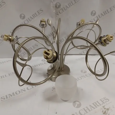 JOHN LEWIS AMARA SEMI FLUSH SATIN NICKEL FINISH LIGHT FITTING