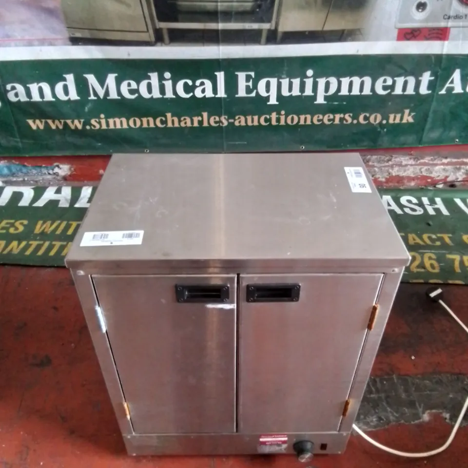 COMMERCIAL SMALL DOUBLE DOOR HOT CUPBOARD