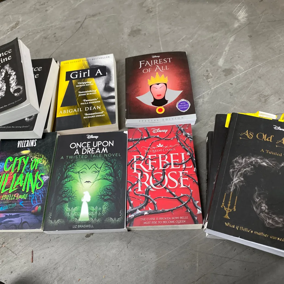 BOX OF APPROXIMATELY 10 ASSORTED BOOKS TO INCLUDE: WHAT ONCE WAS MINE, FAIREST OF ALL, AS OLD AS TIME, ONCE UPON A DREAM