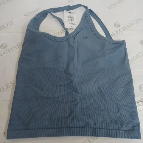 GYMSHARK RIBBED COTTON SEAMLESS REGULAR TANK TOP- MEDIUM