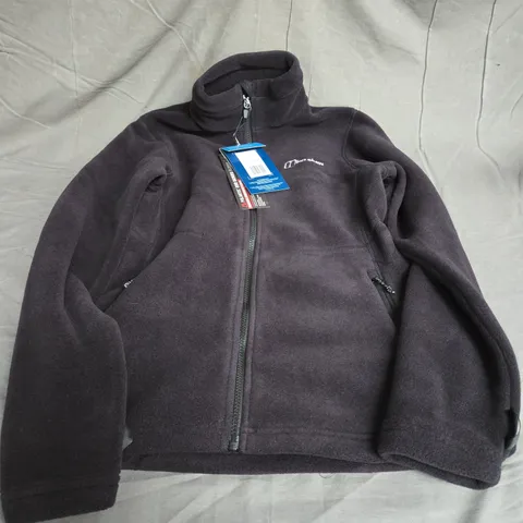 BERGHAUS PRISM POLARTEC FLEECE JACKET IN BLACK SIZE 10