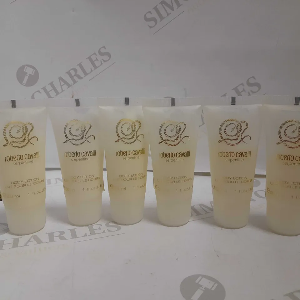 BOX OF APPROX 20 ROBERTO CAVALLI SERPENTINE BODY LOTION 30ML