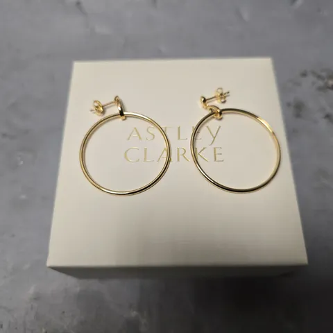 BOXED ASTLEY CLARKE GOLDEN HOOP EARRINGS 