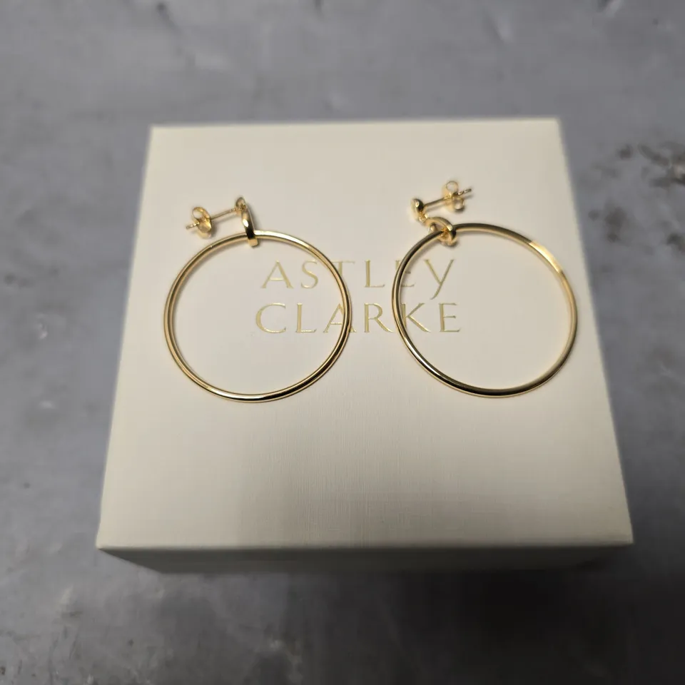 BOXED ASTLEY CLARKE GOLDEN HOOP EARRINGS 