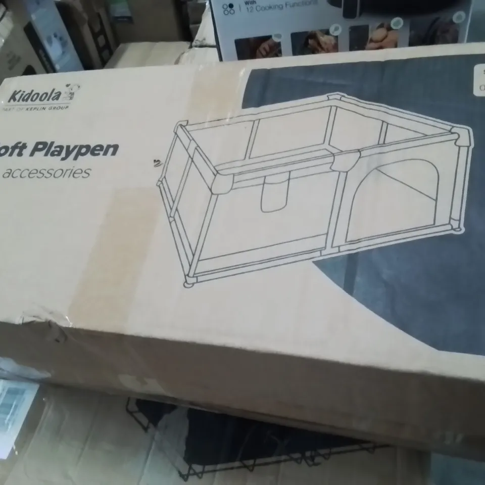 BOXED KIDOOLA SOFT PLAYPEN WITH ACCESSORIES 