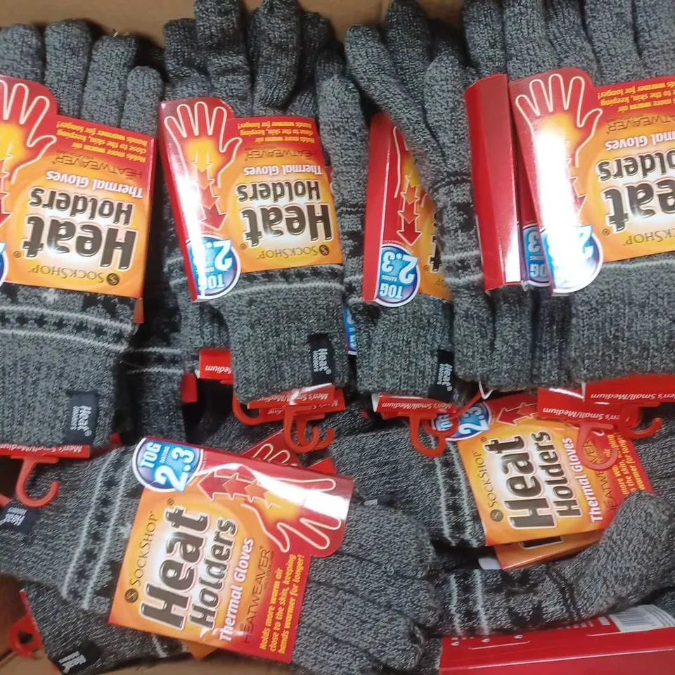 APPROXIMATELY 65 SOCK SHOP THERMAL GLOVES IN SIZES SMALL AND MEDIUM 