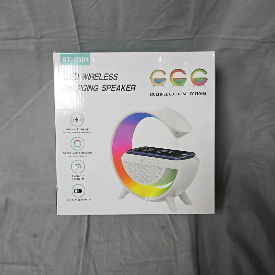BT-2301 LED WIRELESS CHARGING SPEAKER – PORTABLE RGB RING