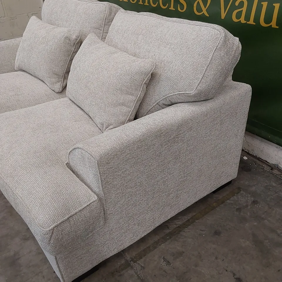 DESIGNER COTTAGE 2 SEATER FABRIC SOFA - OATMEAL